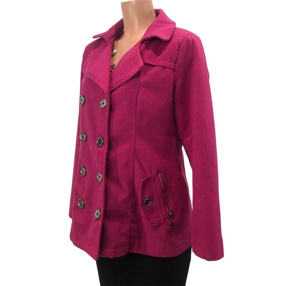 Bongo Jacket Women's Sz M Pink with  Blend Button Front - Picture 3 of 16